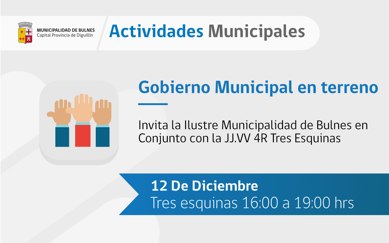 La municipalidad de Bulnes se traslada hasta el sector de Tres Esquinas