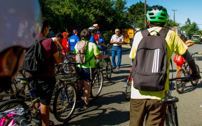 Bulnes inició las actividades de verano con una gran cicletada en la balsa de Santa Clara