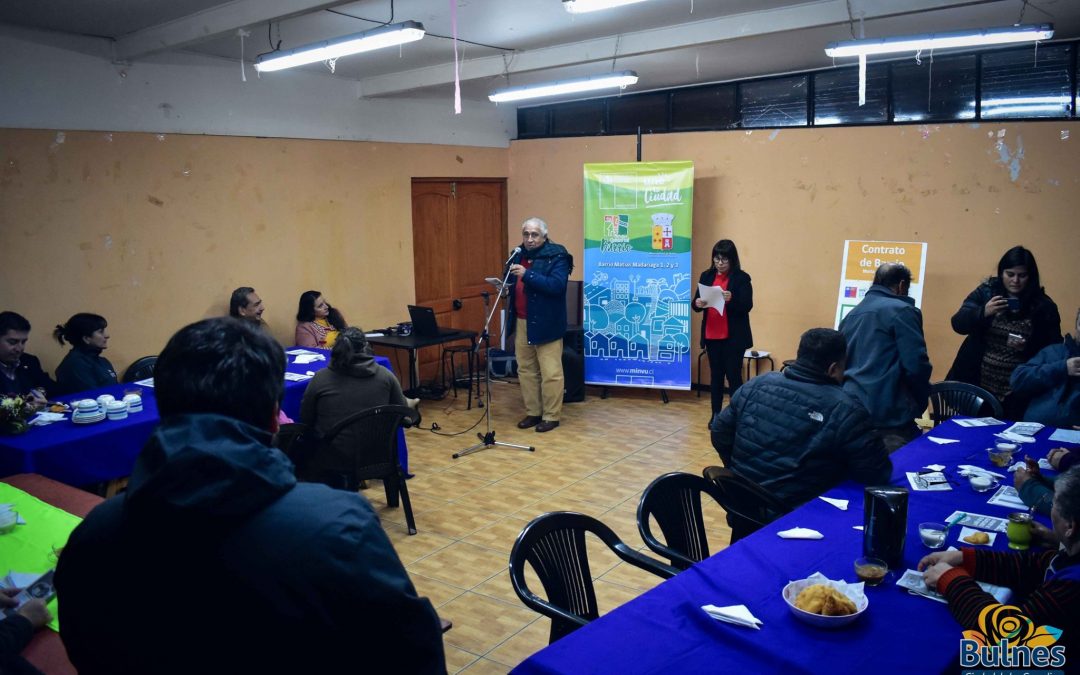 Vecinos de Bulnes firmaron contrato barrial en el marco del Plan Quiero mi Barrio