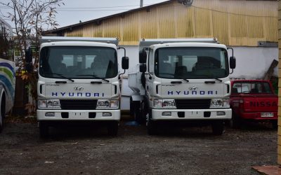 Llegan modernos camiones para mejorar caminos de la capital de Diguillín