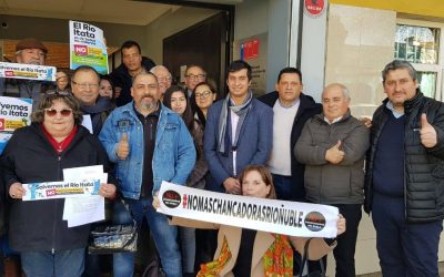 Vecinos de Bulnes entregaron documento con observaciones a mega proyecto de áridos en el río Itata