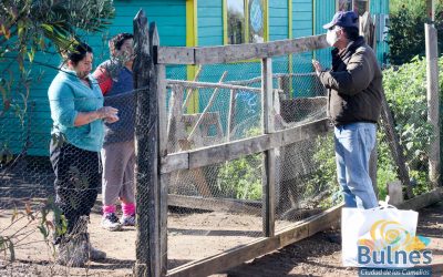 Vecinos de El Caracol agradecen canastas familiares de la municipalidad de Bulnes