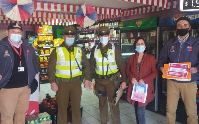 SENDA Previene y Carabineros de Bulnes llaman a fortalecer el trabajo preventivo con la comunidad y realizan difusión en torno a las modificaciones de la Ley de Alcoholes entre otras recomendaciones prácticas para pasar las Fiestas Patrias